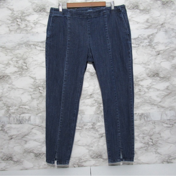 J. Jill Authentic Fit Front Slit Ankle Denim Jeans Size 14 - Picture 3 of 12